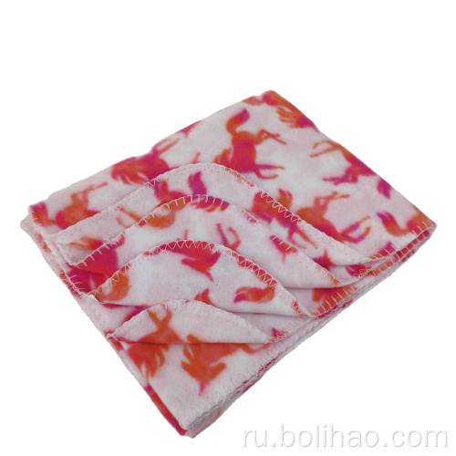 Красный единорог печатный флисовый фото одеяло полярное флисовое одеяло